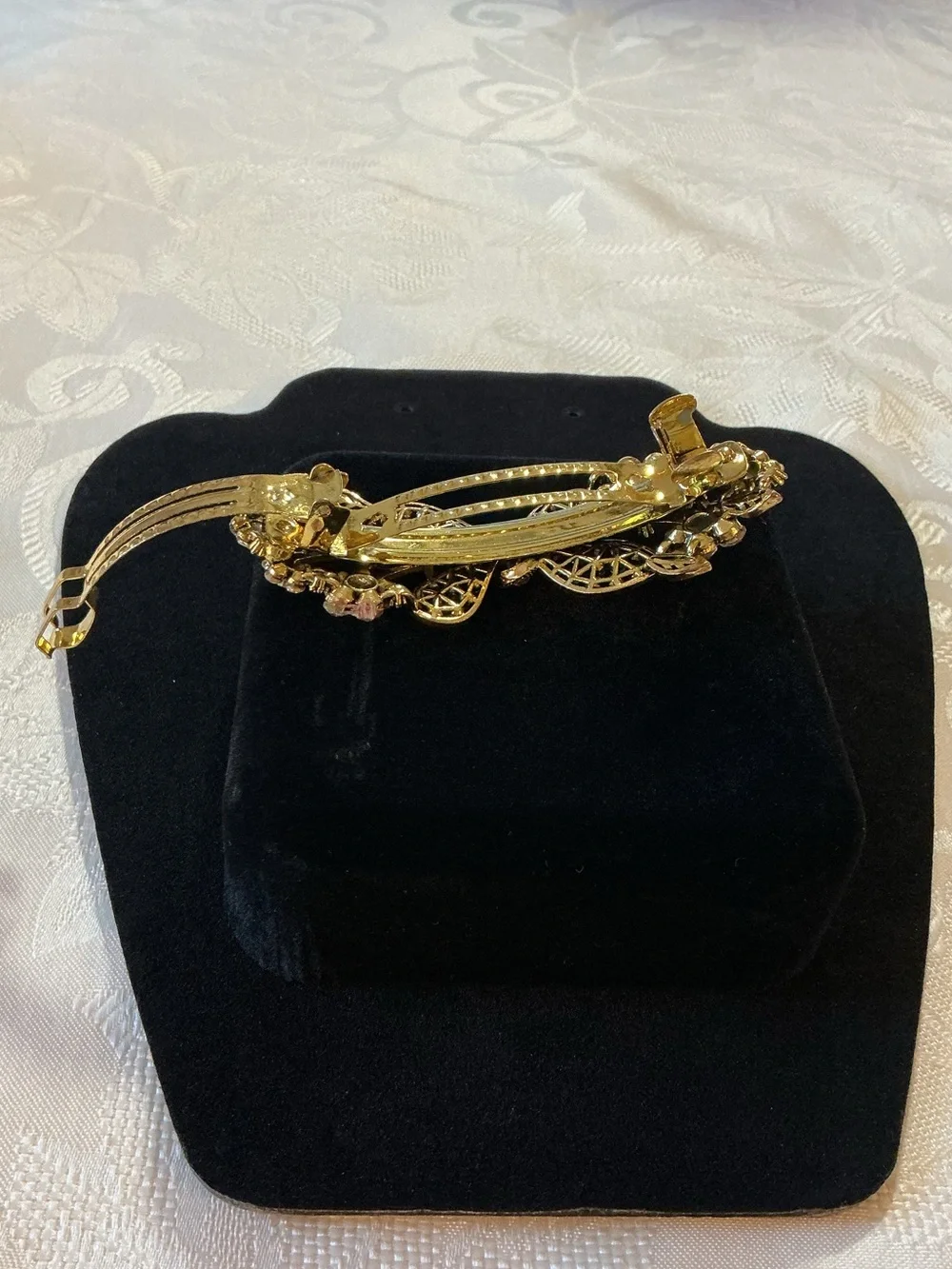 Aurora Borealis Gold Tone Hair Clip add touch